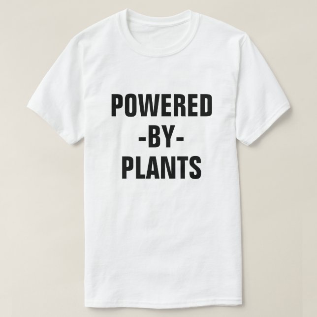 T-shirt Actionné par la chemise végétalienne des hommes de (Design devant)