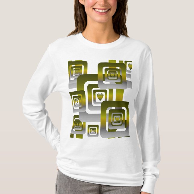 T-shirt Activate My Heart Pattern Silver (Devant)