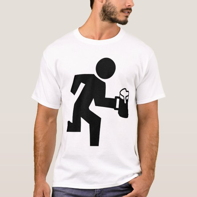T-shirt Activez le coureur de bière (Devant)