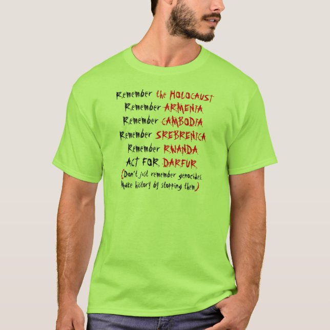 T-shirt Activisme : Ne vous souvenez pas seulement des gén (Devant)