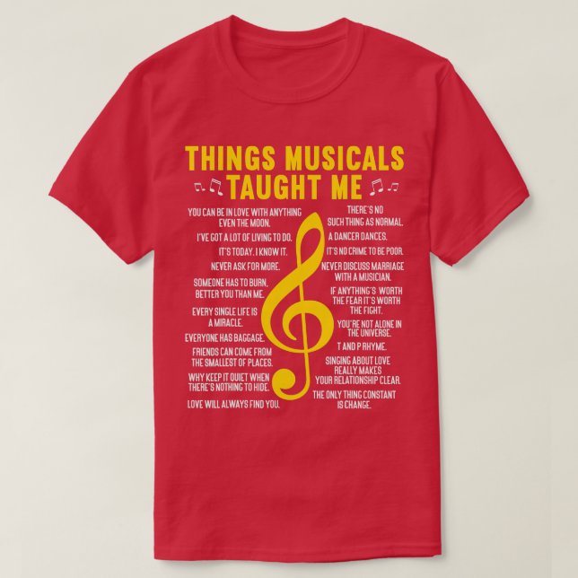 T-shirt Actrice de théâtre Broadway Théâtre musical 3 (Design devant)