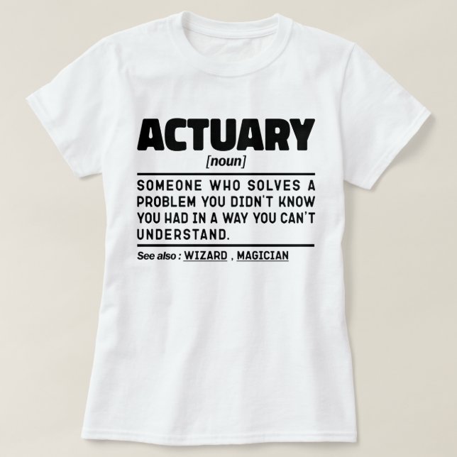 T-shirt Actuaire Noun Définition Assurance Cool Maman Sarc (Design devant)