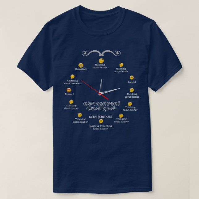 T-SHIRT ACTUARIAL ANALYST NICE DESIGN 2017 (Design devant)