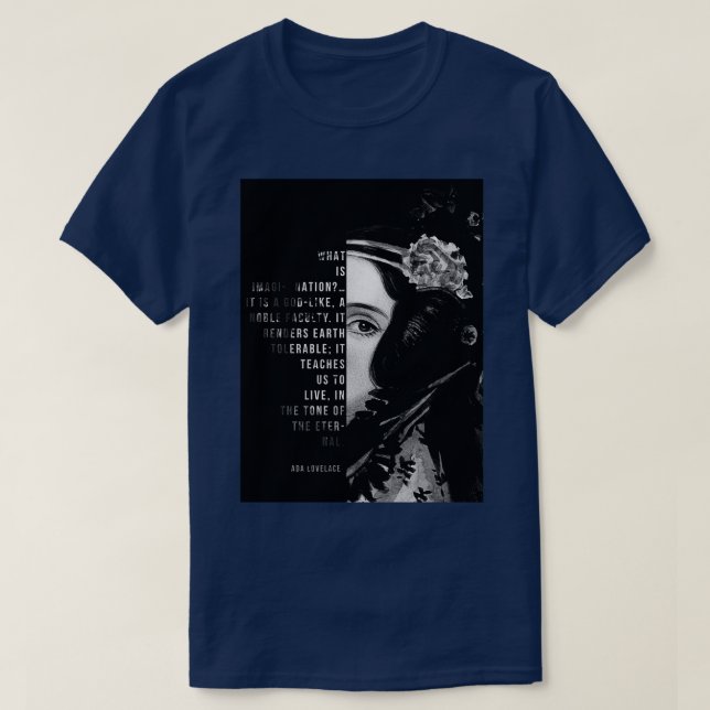 T-shirt Ada Lovelace Imagination  (Design devant)