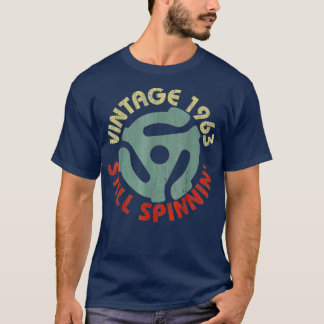 T-shirt Adaptateur de disque vinyle 45 tr/min 1963 Retro V