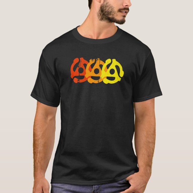 T-shirt Adaptateurs de disques à 45 tr/min Tourne-disque R (Devant)