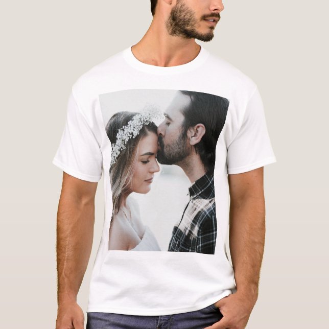 T-shirt Add Your Own Custom Photo Double Sided    (Devant)