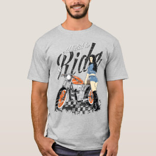 T-shirt Addicité à la chemise moto Ride