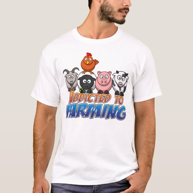 T-shirt Addicité à l'agriculture (Devant)