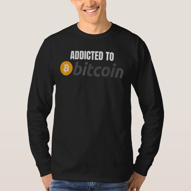 T-shirt Addicité Au Bitcoin DeFi Crypto HODL Bitcoin (Devant)
