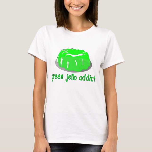 T-shirt Addict au Jello vert (Devant)