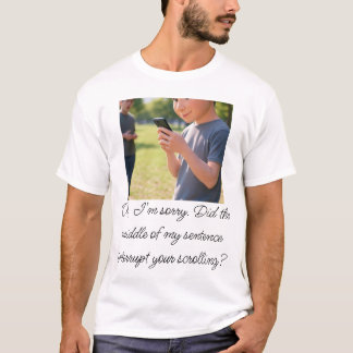 T-Shirt Addict au Téléphone Humoristique