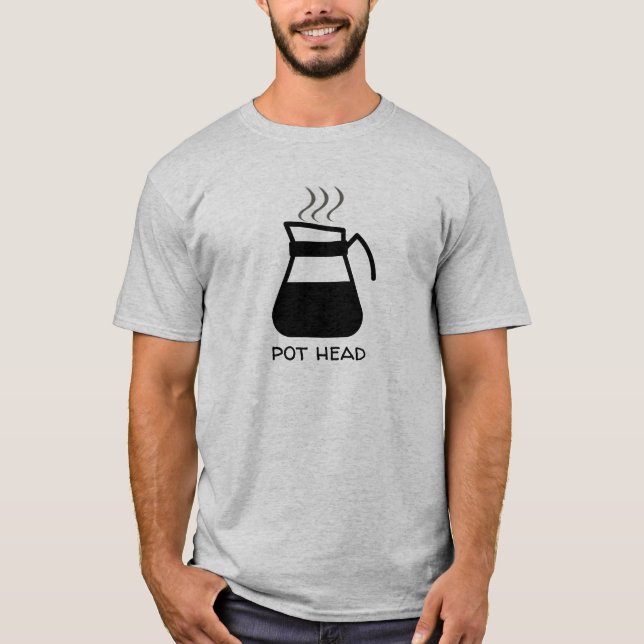 T-shirt Addict Café "Pot Head" Drôle (Pour Tee - shirts Lé (Devant)