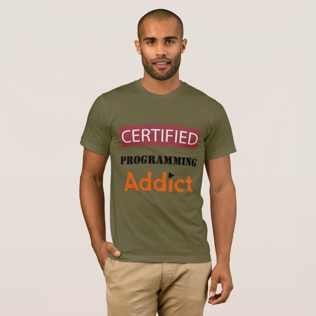 T-SHIRT ADDICT DE GRAMME CERTIFIÉ (Devant entier)