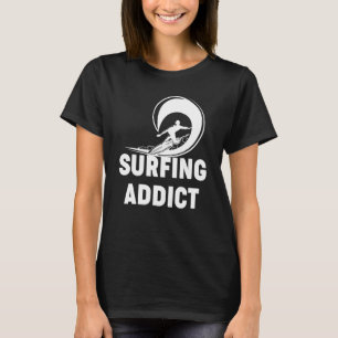 T-shirt Addict surfeur vague Hawaiian Beach été