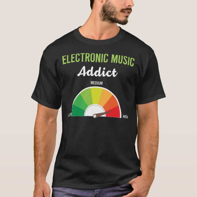 T-shirt Addiction Musique électronique (Devant)