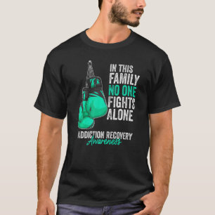 T-shirt Addiction Recovery Awareness Month Gloves Teal Rib