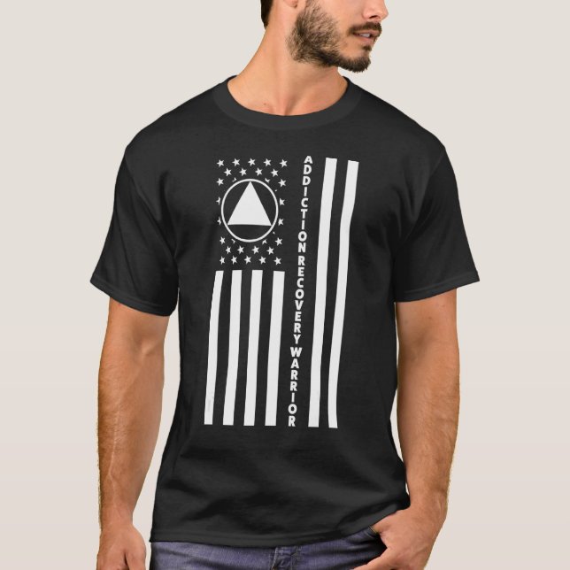T-shirt Addiction Récupération Guerrier Sobering Sobers (Devant)