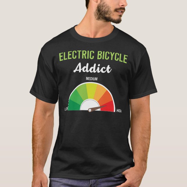 T-shirt Addiction Vélo électrique E Vélo Ebike (Devant)