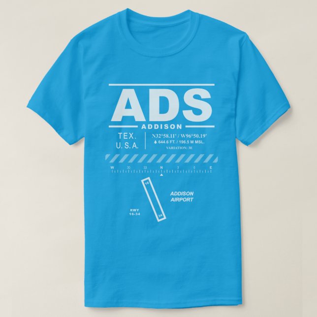 T-shirt Addison Airport ADS (Design devant)