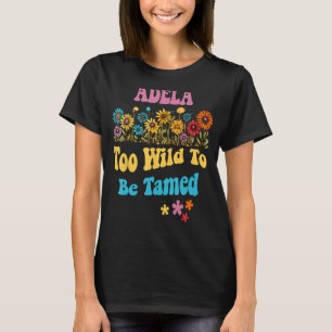 T-shirt ADELA Nom Cute Retro Girls Fleur sauvage ADELA Nom