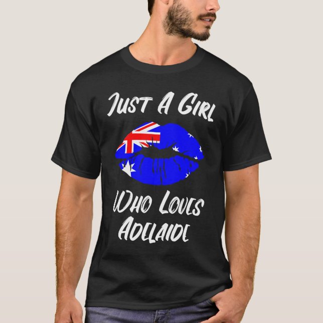 T-shirt Adélaïde lèvres Bouche Love Drapeau Australien (Devant)