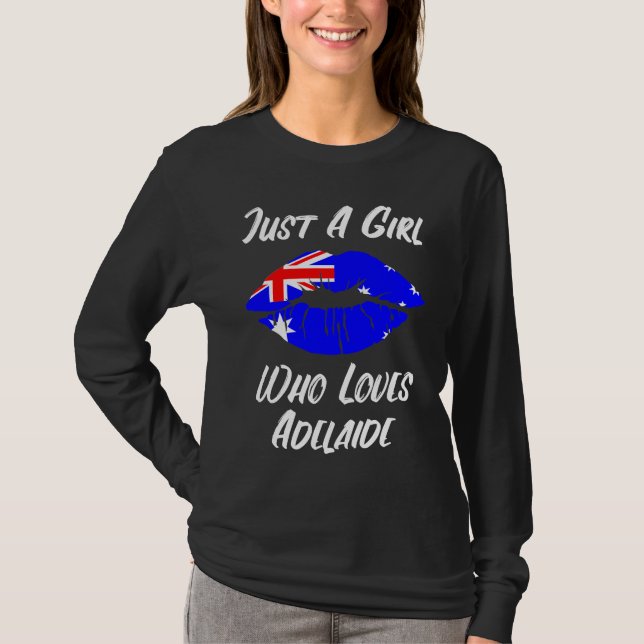 T-shirt Adelaide Lips Mouth Love Australian Flag (Devant)