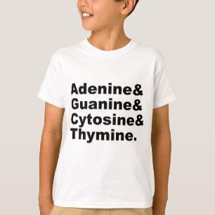 T-shirt Adénine Guanine Cytosine Thymine Nucléotides ADN