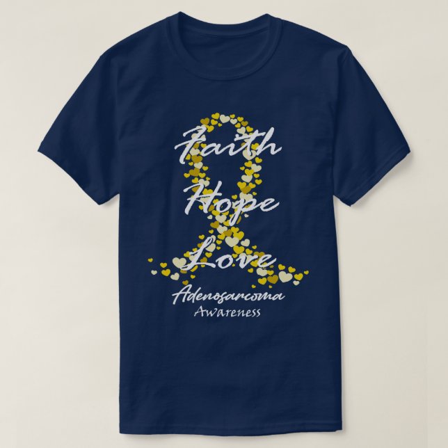 T-shirt Adenosarcome Sensibilisation Foi Espoir Amour Espo (Design devant)