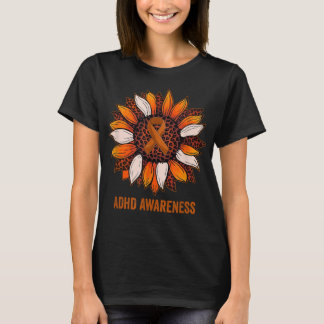 T-shirt ADHD Awareness Month Orange Ribbon
