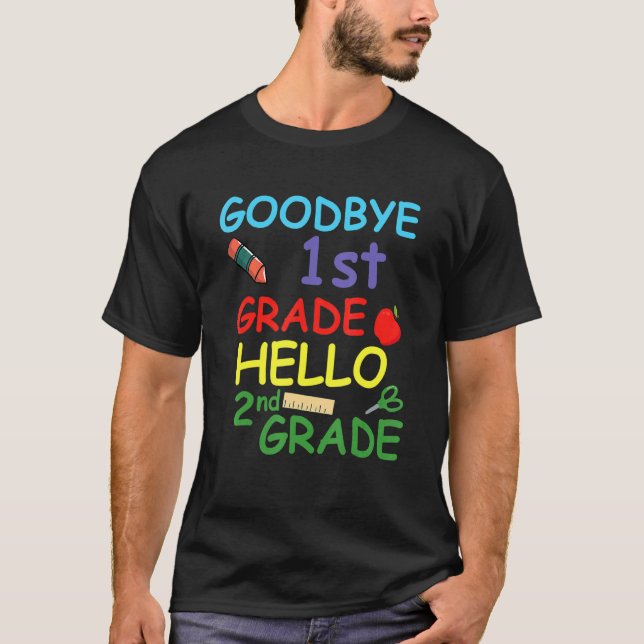 T-shirt Adieu 1ère année Bonjour 2e année (Devant)