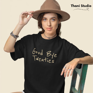 T-shirt Adieu 20s Minimaliste Féminin Typographie Moderne