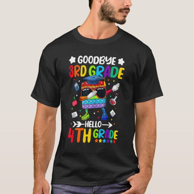 T-shirt Adieu 3e année Bonjour 4e année Graduation Poppi (Devant)