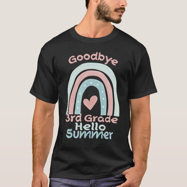 T-shirt Adieu 3e année Bonjour été 4e année Dernière journ (Devant)