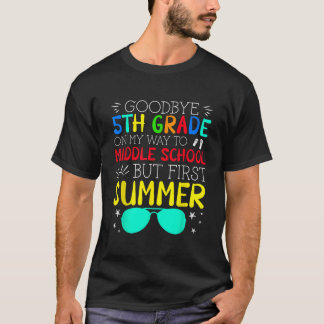 T-shirt Adieu 5e année Diplôme au collège Premières