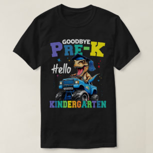 T-shirt Adieu Camion Monster avant k T rex Graduation Boys
