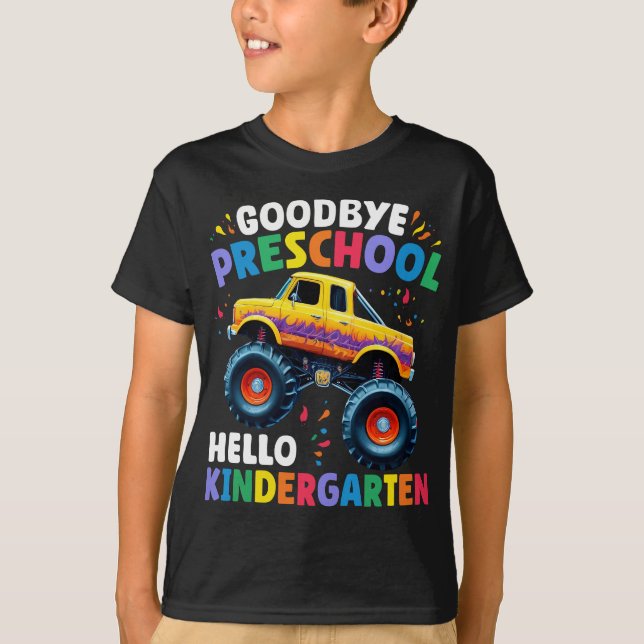 T-shirt Adieu Camion Monster de l'école maternelle (Devant)