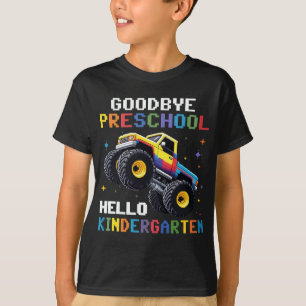 T-shirt Adieu Camion Monster de l'école maternelle T rex G