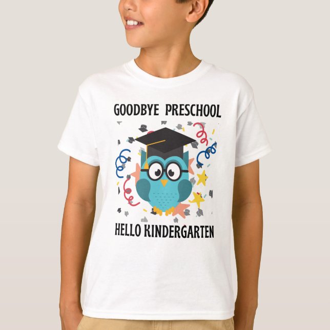 T-shirt adieu préscolaire bonjour maternelle (Devant)
