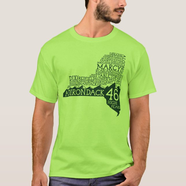 T-shirt Adirondack High Peaks (logo vert) (Devant)
