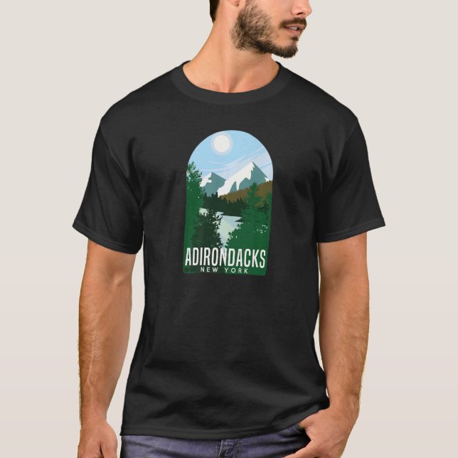 T-shirt Adirondack Mountains Camping Randonnée Outfit Adir (Devant)