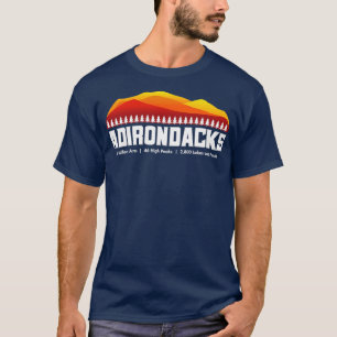 T-shirt Adirondack Mountains New York Type blanc