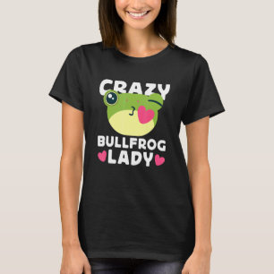 T-shirt Adj Crazy Bullfrog Lady Frog Catching