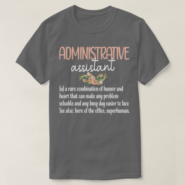 T-shirt Admin Assistant Jour Assistant administratif Maman (Design devant)
