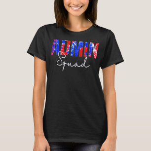 T-shirt Admin Squad Tie Dye Retour À L'École Femmes Appréc