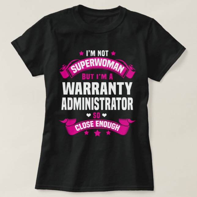 T-shirt Administrateur de garantie (Design devant)