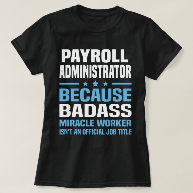 T-shirt Administrateur de paie (Design devant)