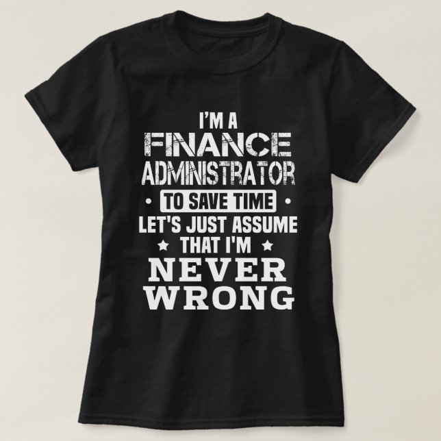 T-shirt Administrateur des finances (Design devant)