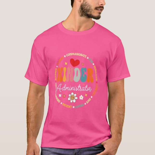 T-shirt Administrateur Kinder super Enseignant Premier Jou (Devant)