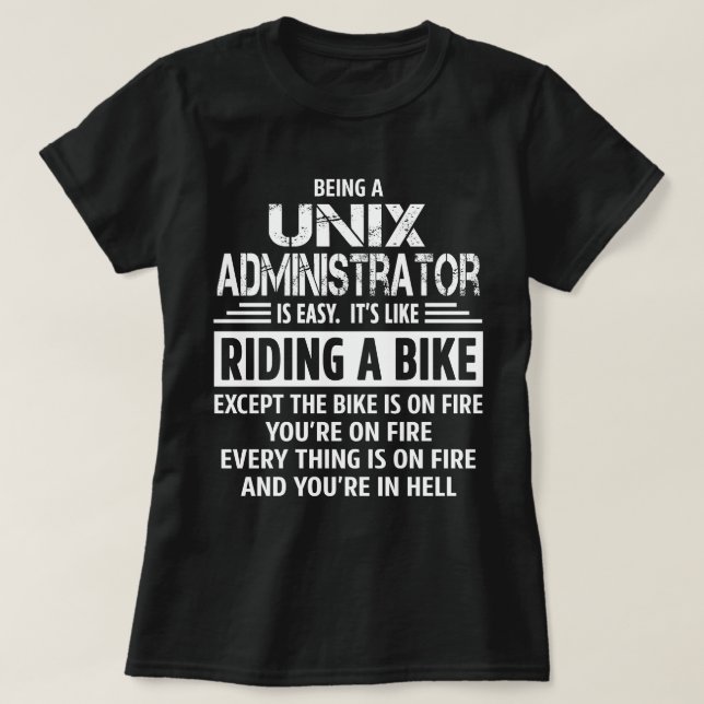 T-shirt Administrateur Unix (Design devant)